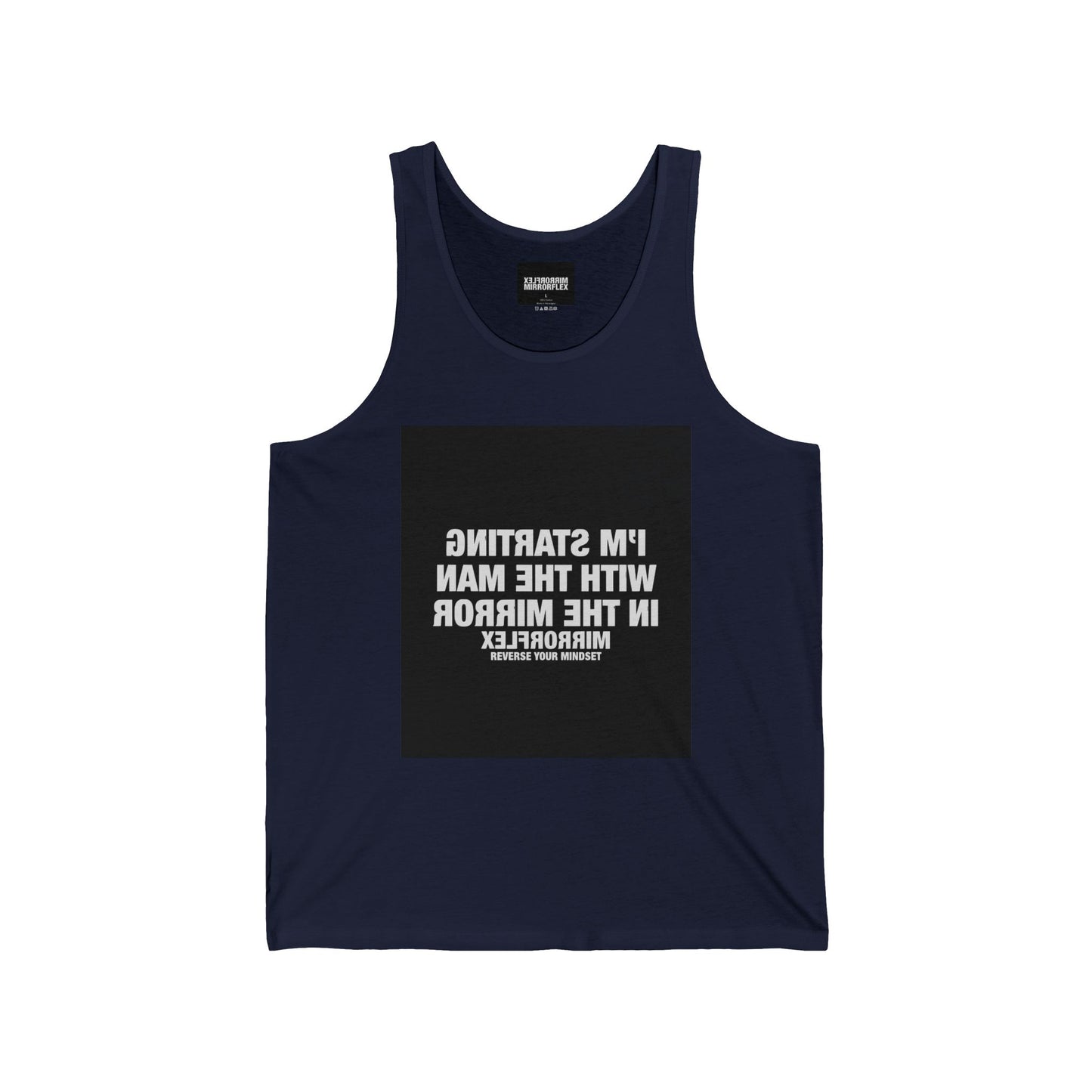 Motivational Unisex Jersey Tank | Life Reflection Quote | Fitness & Casual Wear