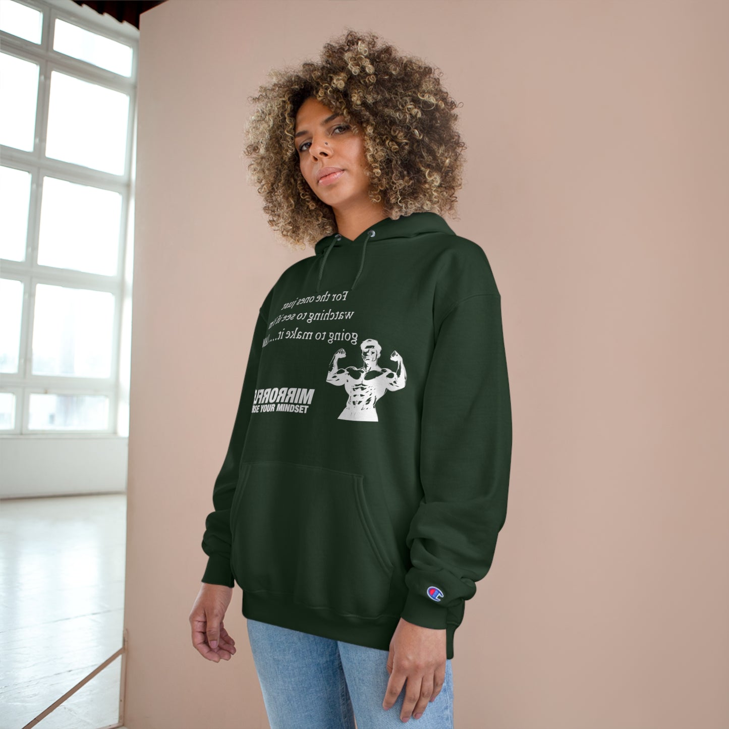 Motivational Champion Hoodie - Reverse Your Mindset, Fitness Inspiration, Gym Wear