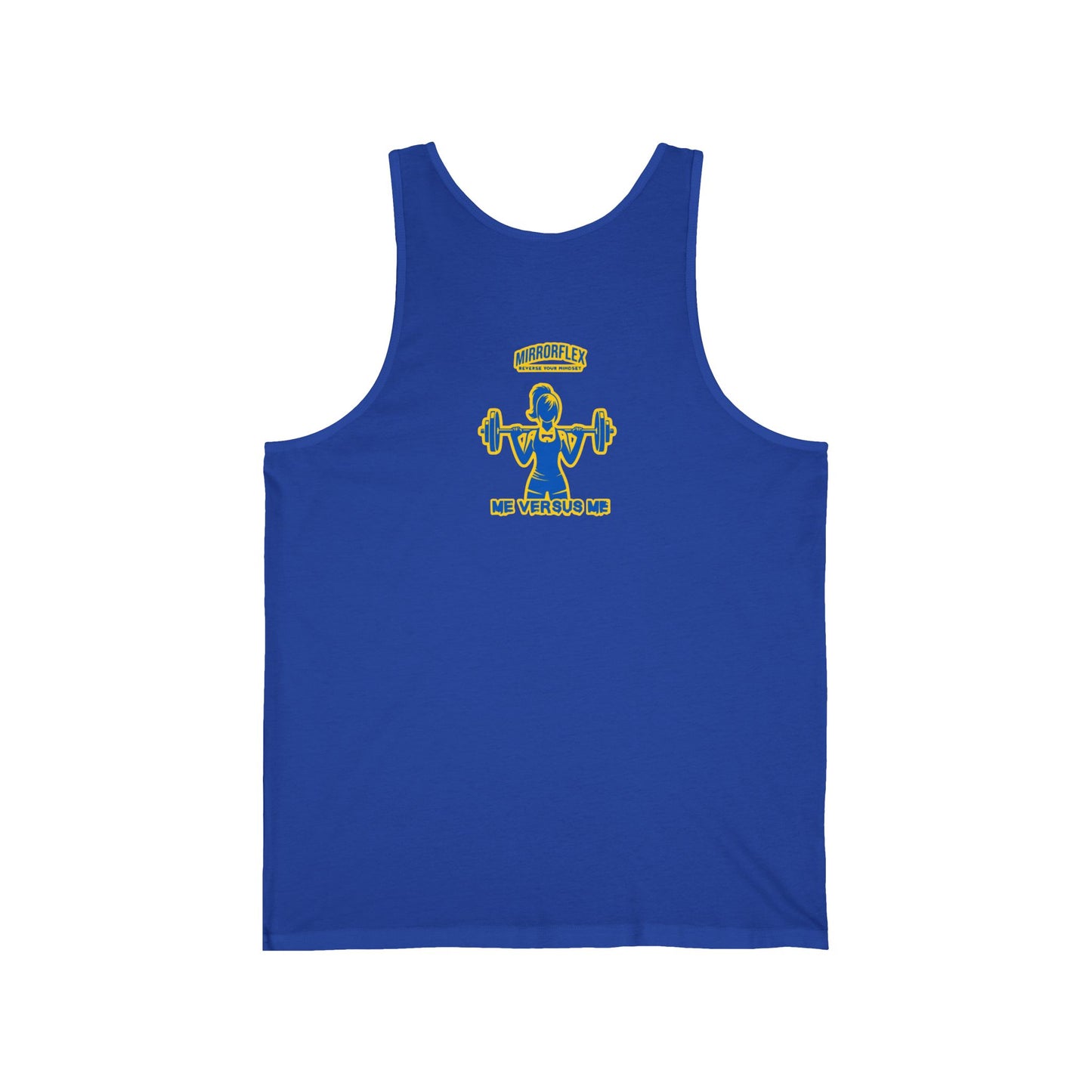 Motivational Unisex Jersey Tank - "Opportunities Don't Happen, Create Them!" & "Mirrorflex: Me Versus Me"