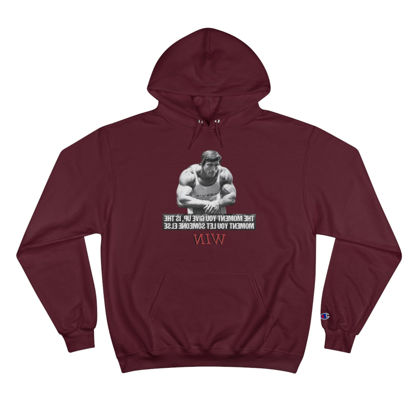 Motivational Champion Hoodie - 'WIN' Quote | Fitness Apparel