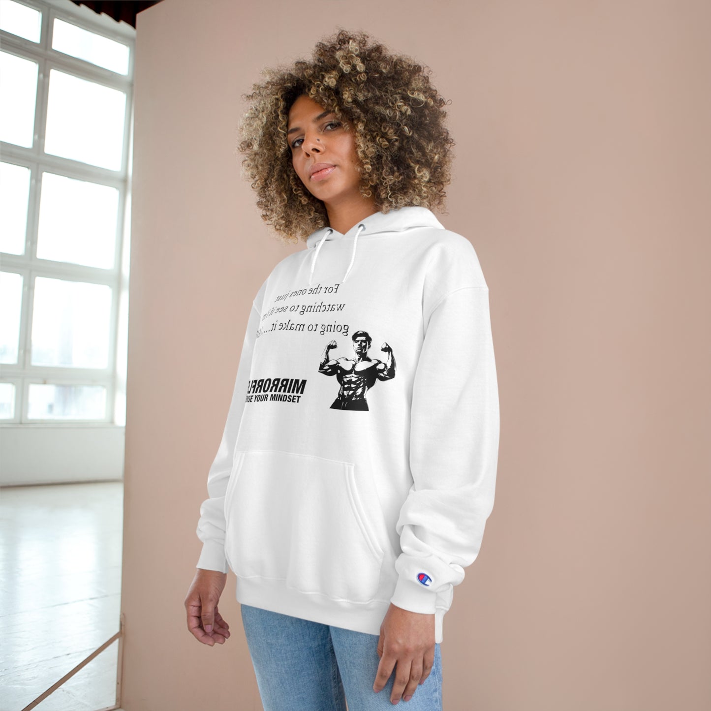 Motivational Champion Hoodie - Reverse Your Mindset, Fitness Inspiration, Gym Wear