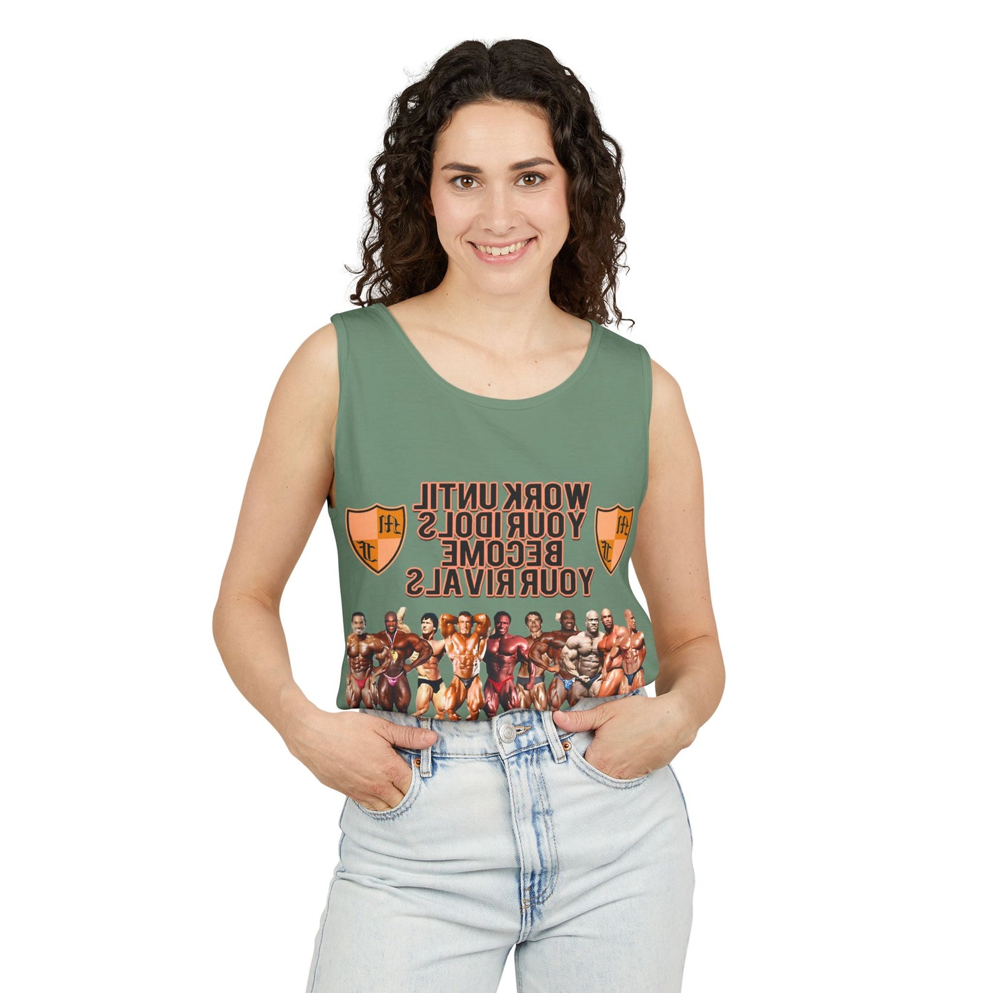 Motivational Fitness Tank Top - "Work Until Your Idols Become Your Rivals"