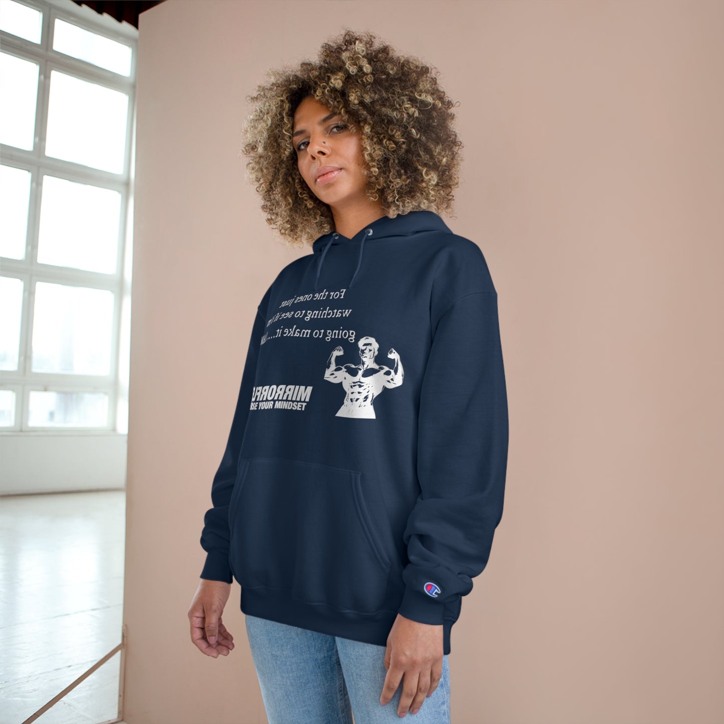 Motivational Champion Hoodie - Reverse Your Mindset, Fitness Inspiration, Gym Wear