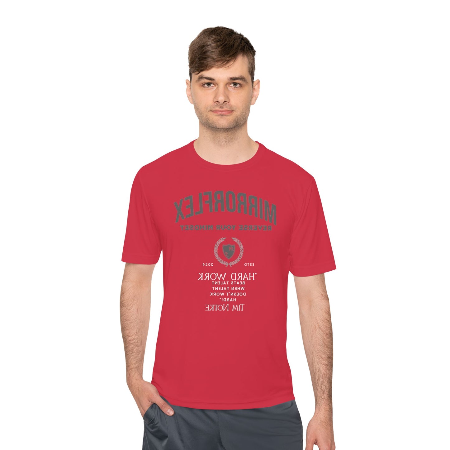 Motivational Unisex Moisture Wicking Tee - 'Reverse Your Mindset' Fitness Shirt