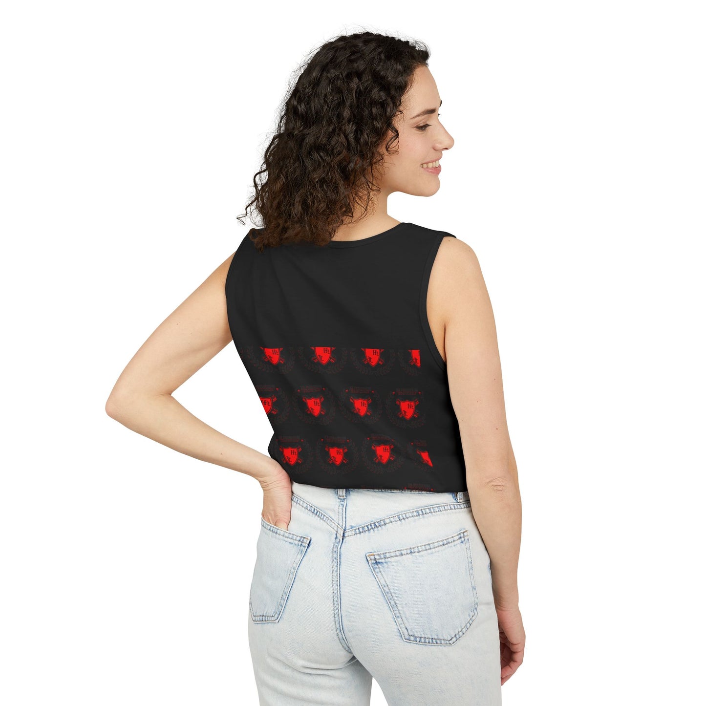 Unisex Garment-Dyed Tank Top - 'Light Weight Baby' Gym Shirt with Back Design