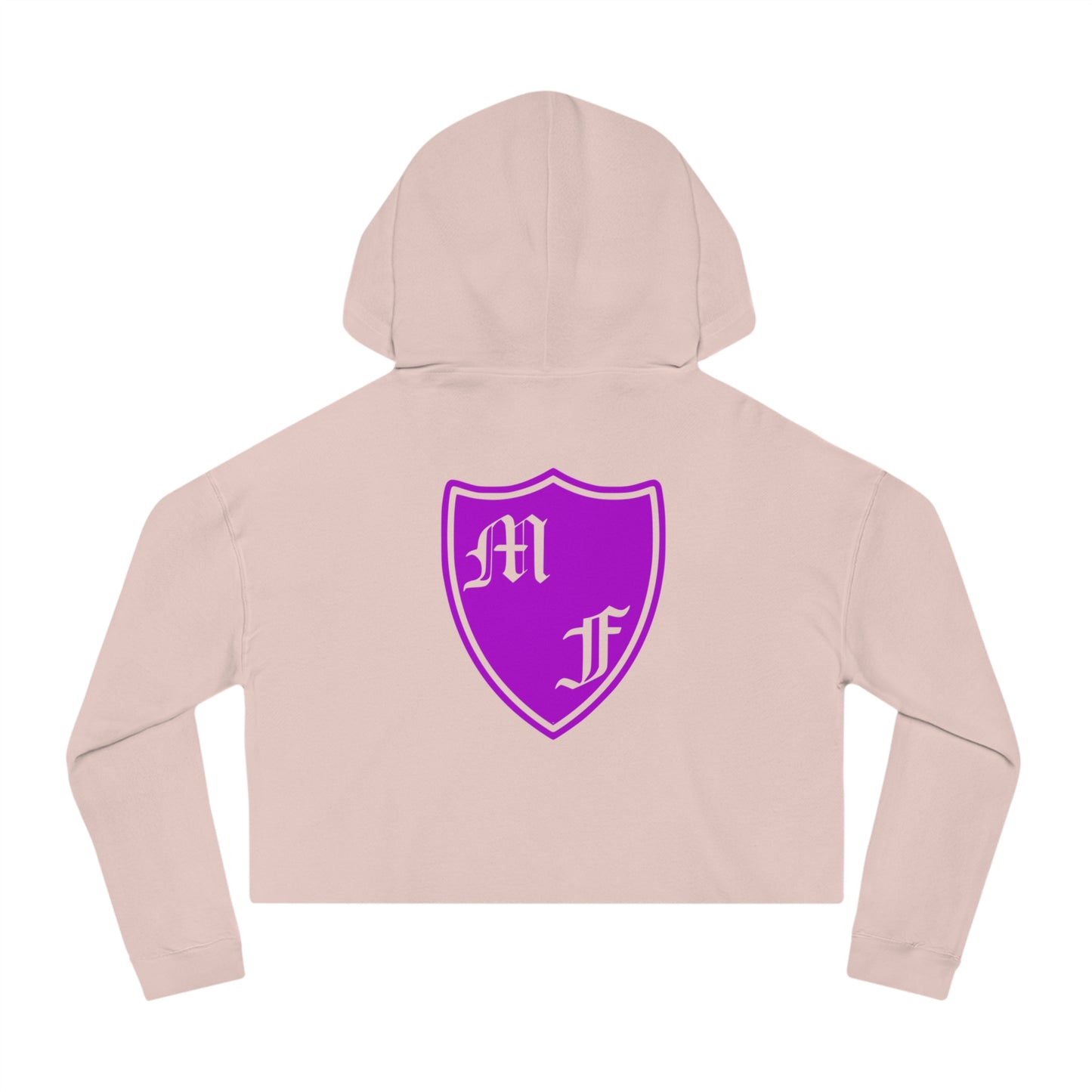 Empowering Women's Cropped Hooded Sweatshirt - Mirrorflex Gym Design