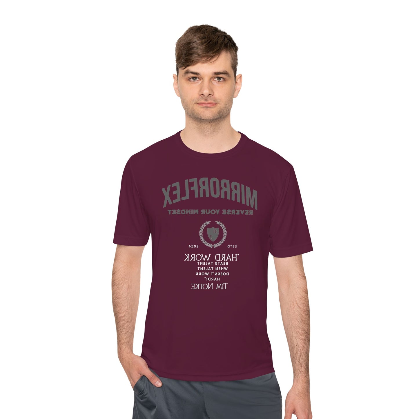 Motivational Unisex Moisture Wicking Tee - 'Reverse Your Mindset' Fitness Shirt