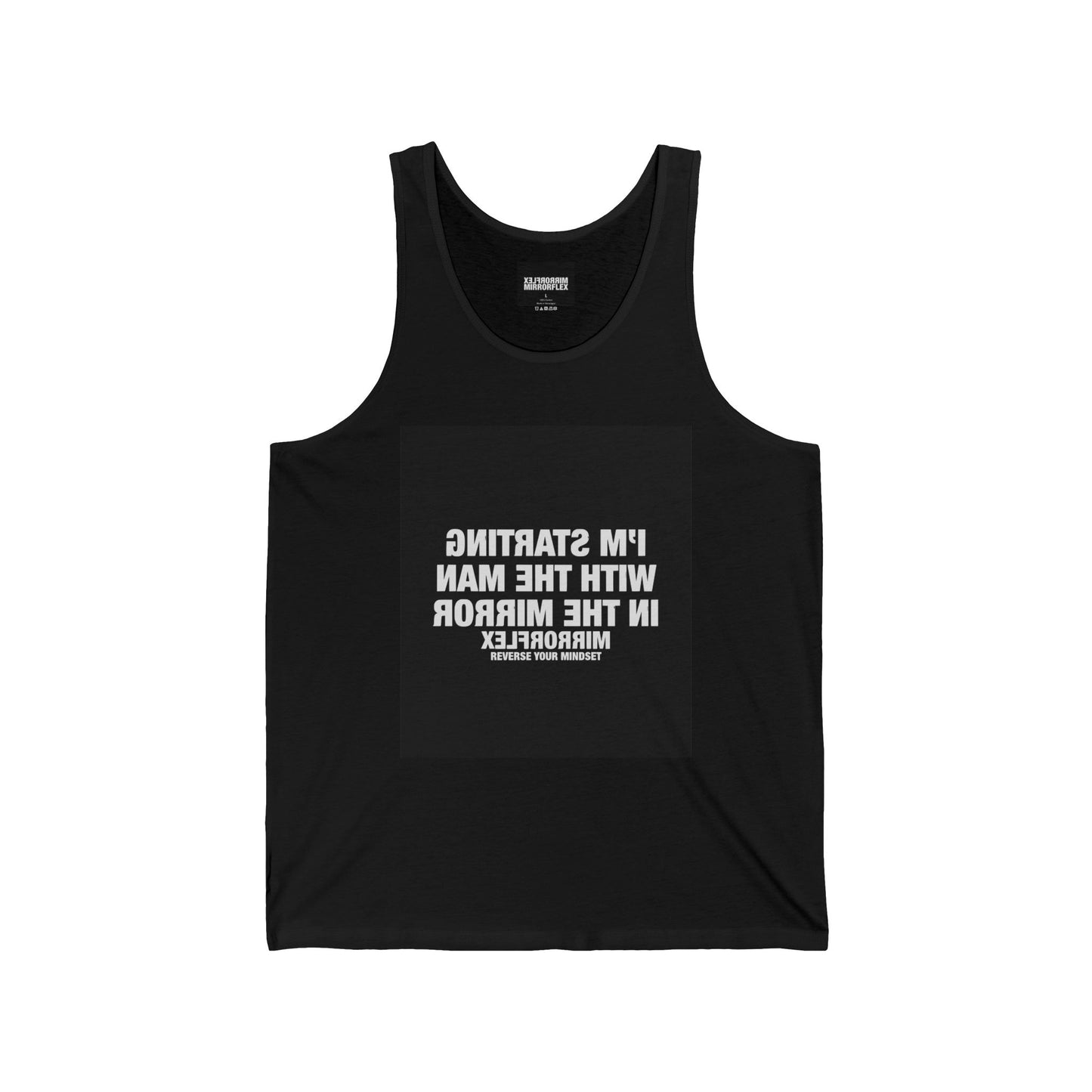 Motivational Unisex Jersey Tank | Life Reflection Quote | Fitness & Casual Wear