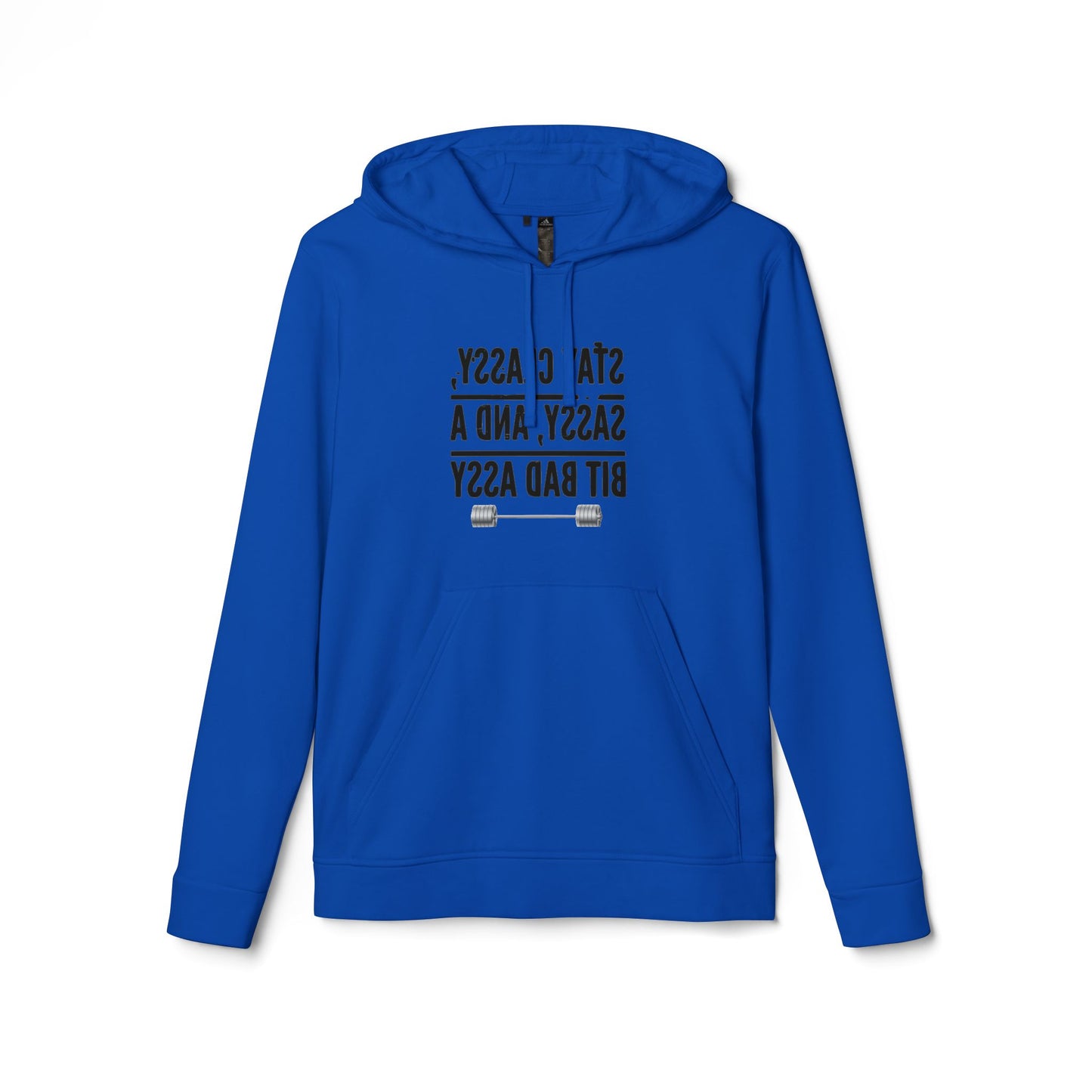 Adidas Unisex Fleece Hoodie - Motivational Fitness Sweatshirt with ‘Stay Classy’ Design
