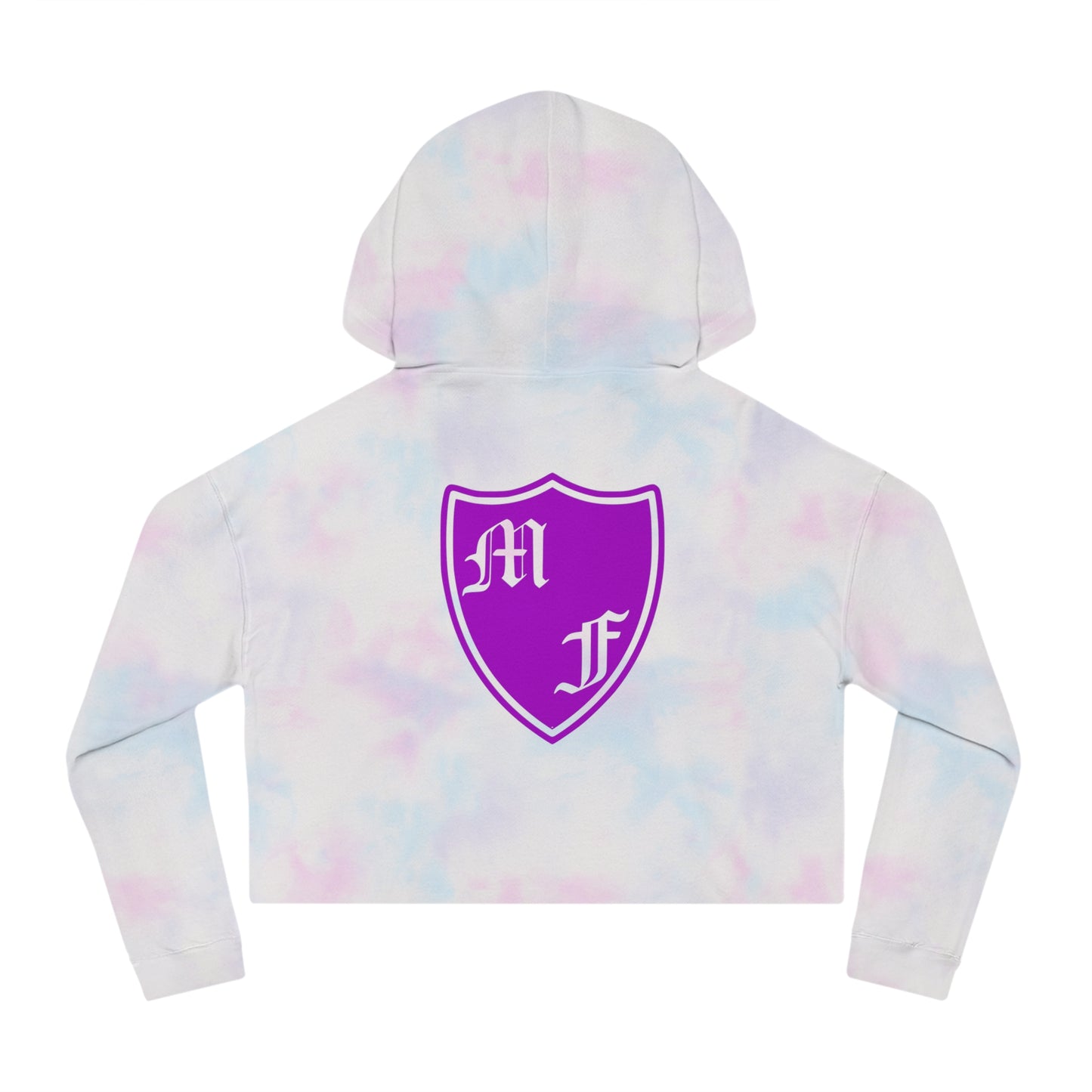 Empowering Women's Cropped Hooded Sweatshirt - Mirrorflex Gym Design