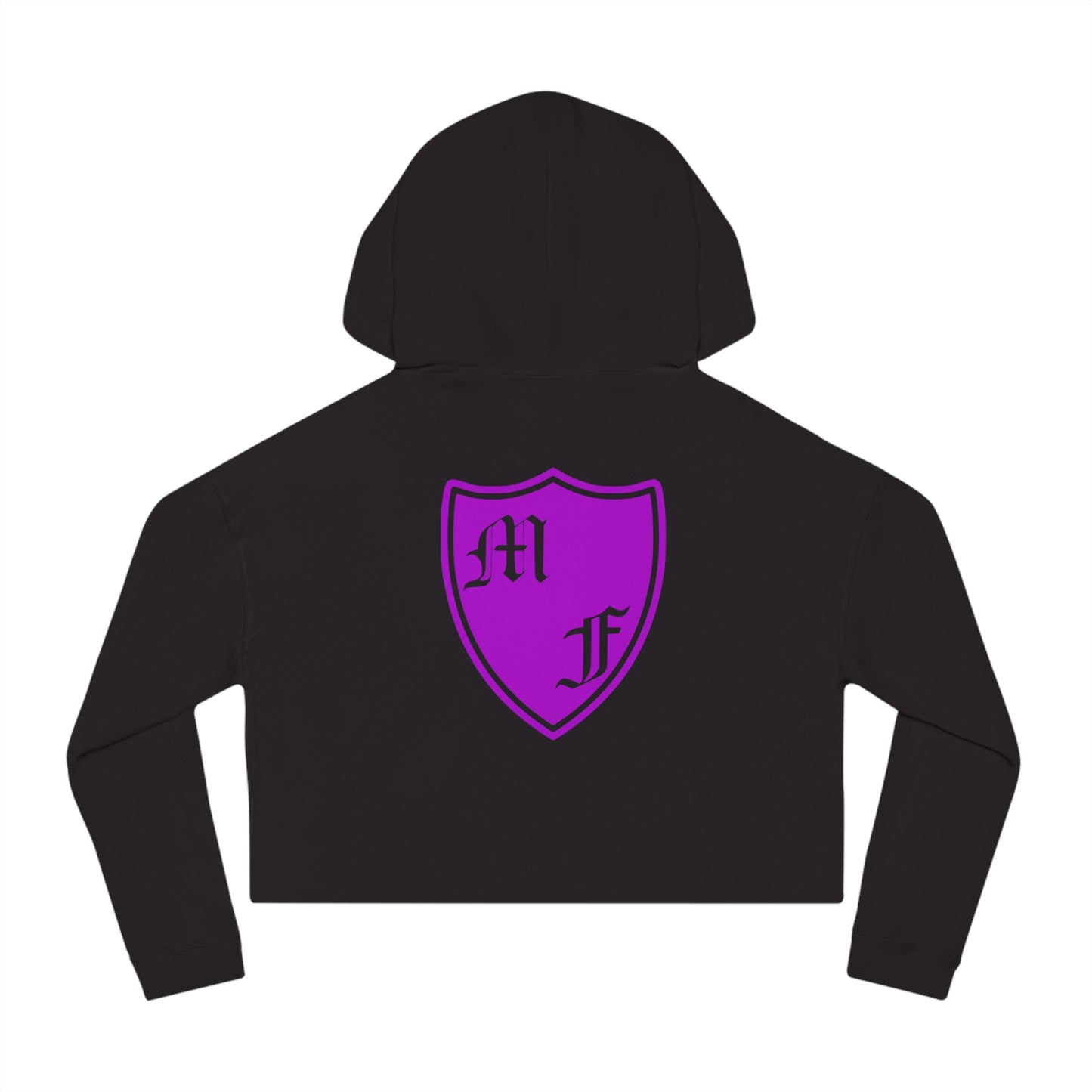 Empowering Women's Cropped Hooded Sweatshirt - Mirrorflex Gym Design