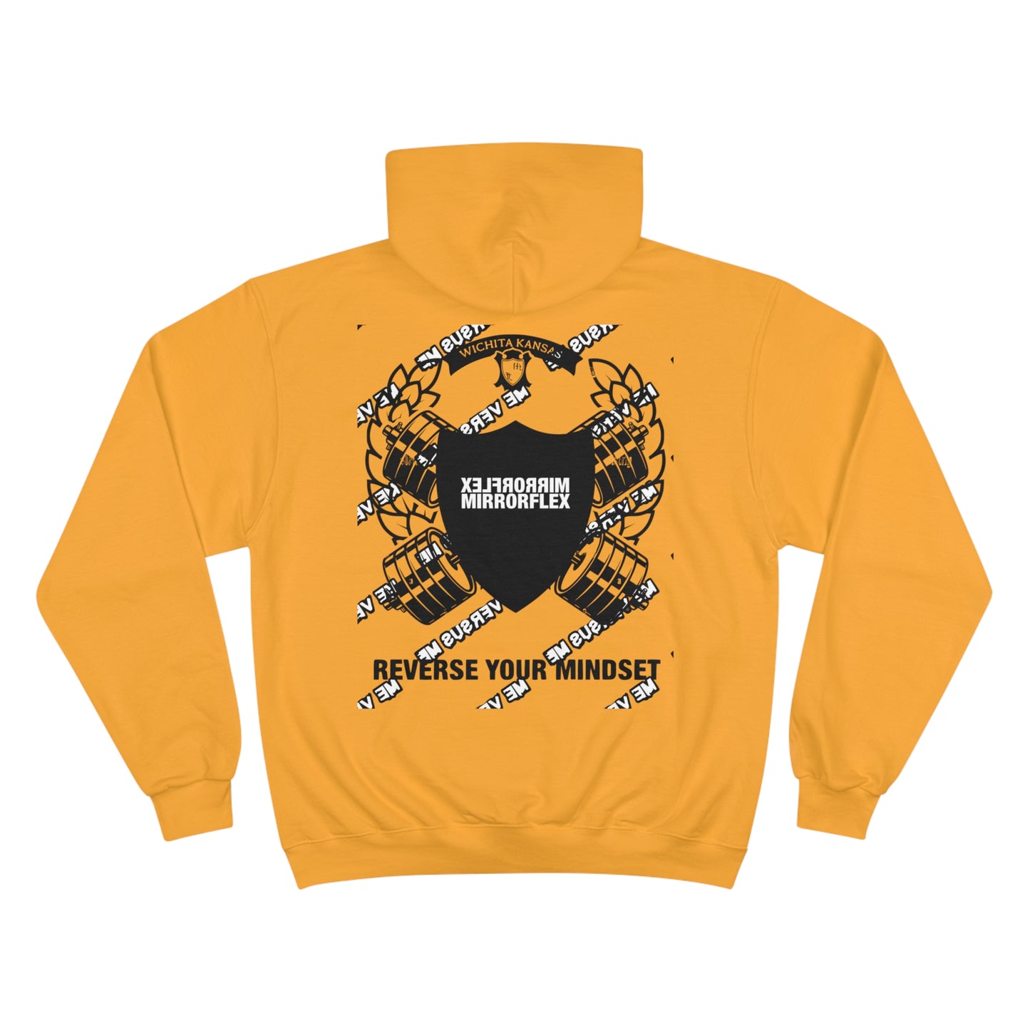 Motivational Champion Hoodie - Reverse Your Mindset, Fitness Inspiration, Gym Wear