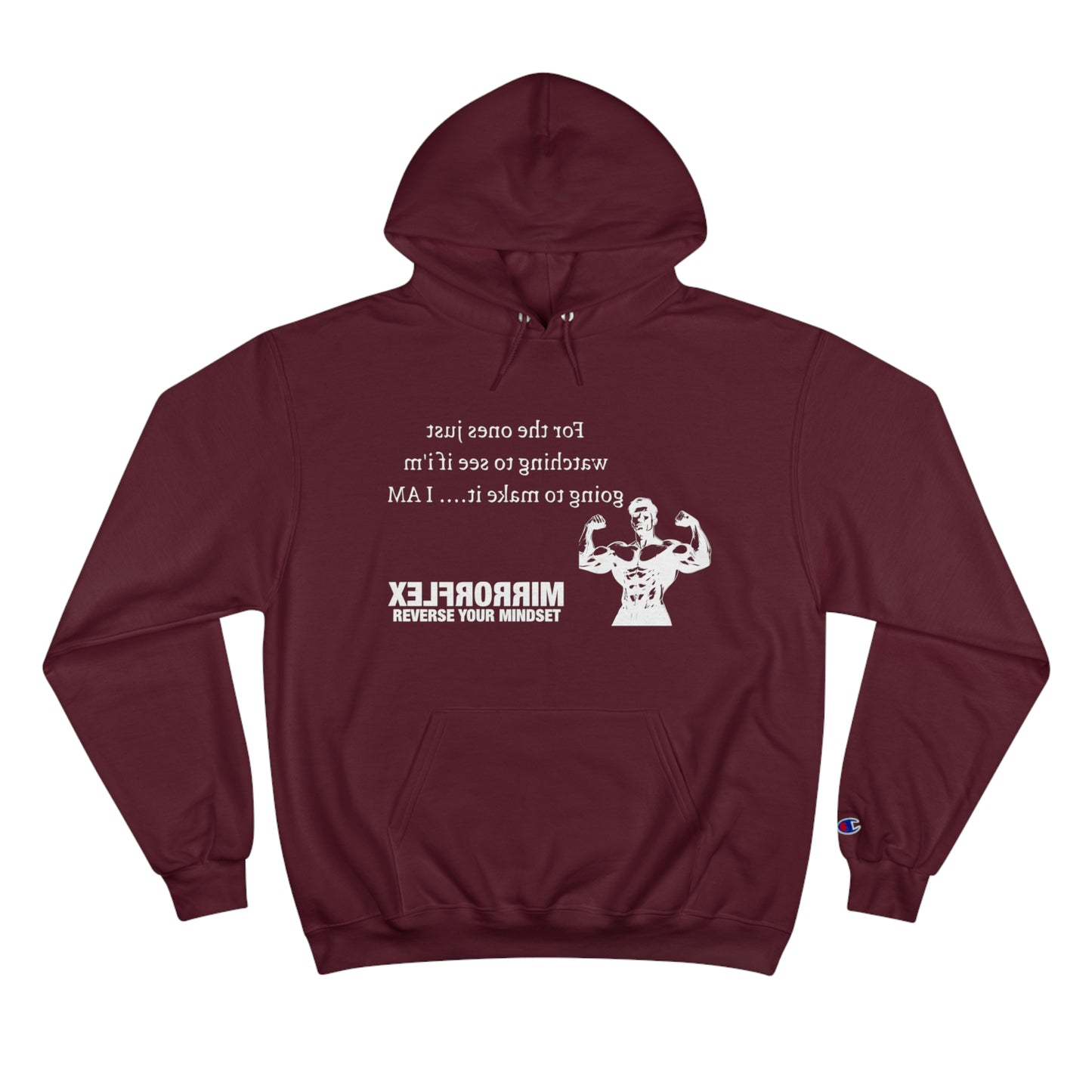 Motivational Champion Hoodie - Reverse Your Mindset, Fitness Inspiration, Gym Wear