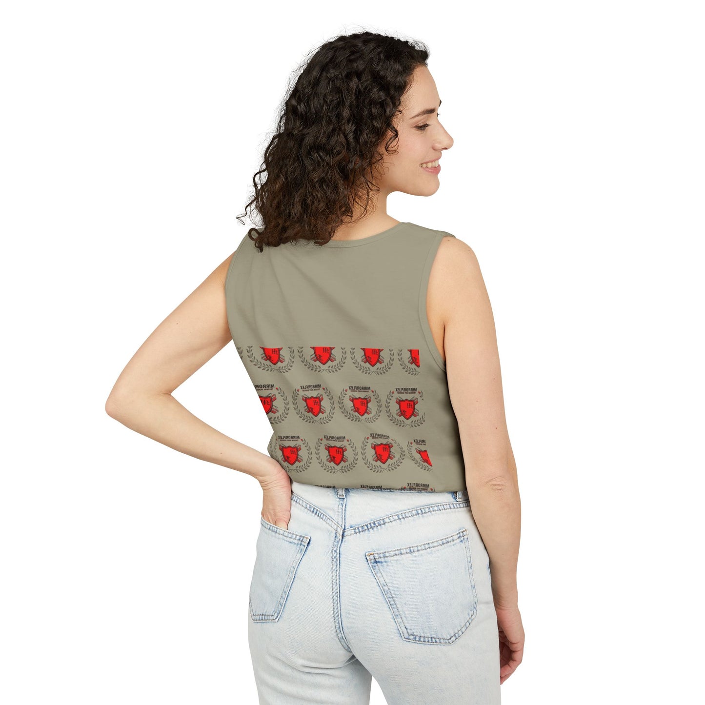 Unisex Garment-Dyed Tank Top - 'Light Weight Baby' Gym Shirt with Back Design