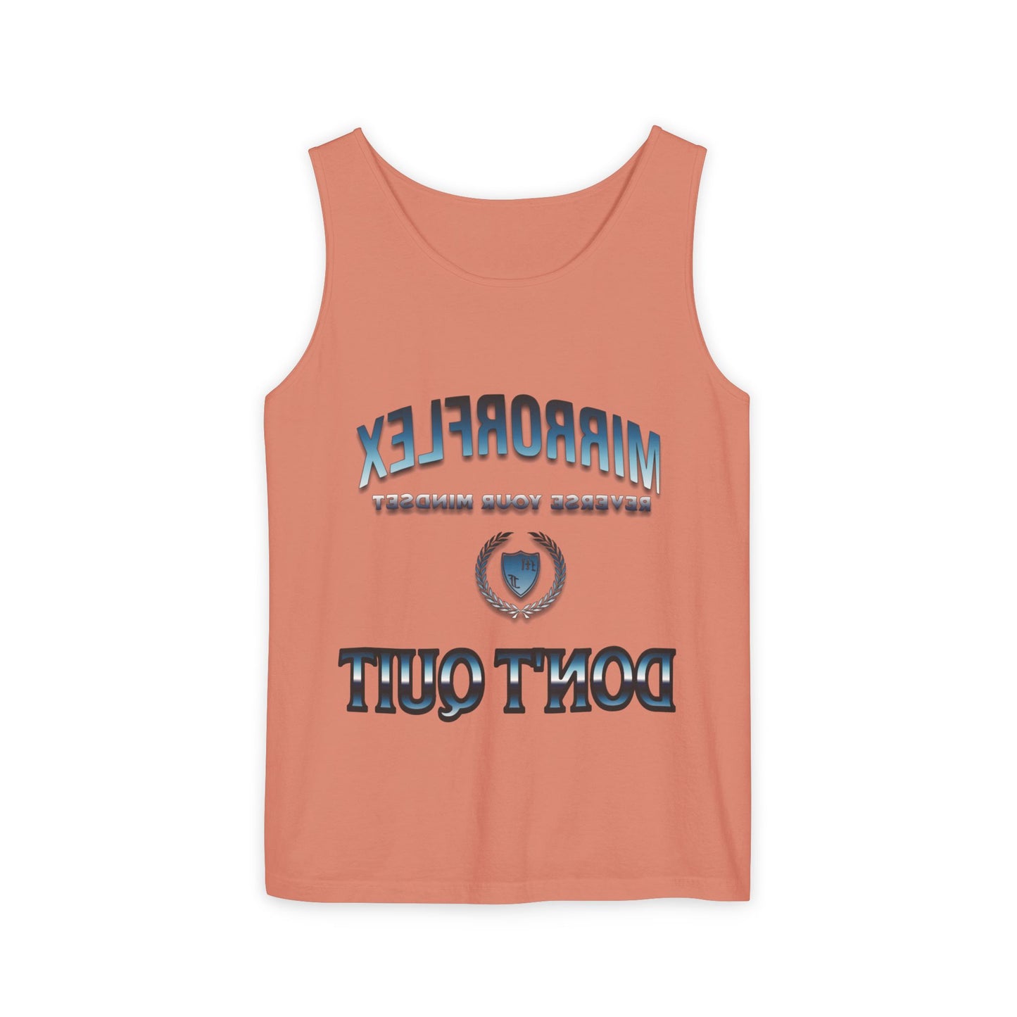 Unisex Garment-Dyed Tank Top - "Don't Quit" Motivational Shirt for Athletes & Casual Wear