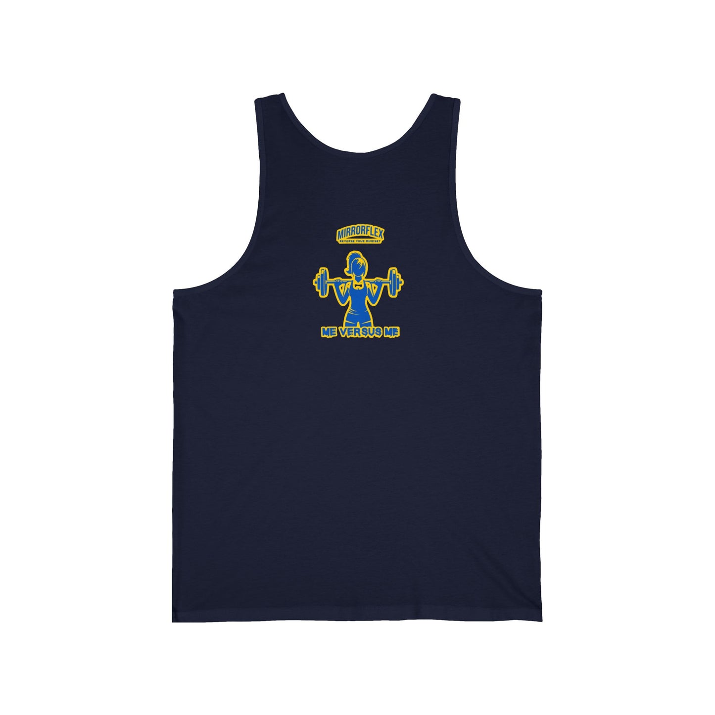 Motivational Unisex Jersey Tank - "Opportunities Don't Happen, Create Them!" & "Mirrorflex: Me Versus Me"