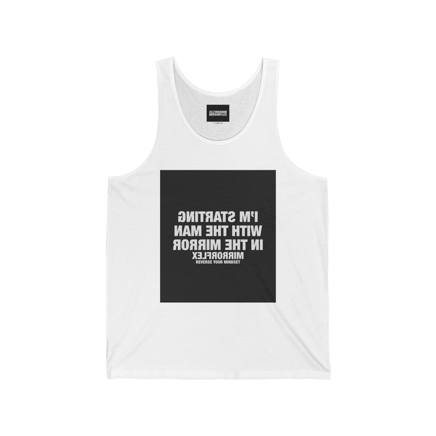 Motivational Unisex Jersey Tank | Life Reflection Quote | Fitness & Casual Wear