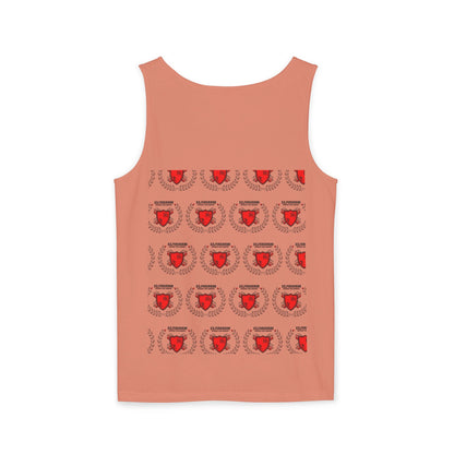 Unisex Garment-Dyed Tank Top - 'Light Weight Baby' Gym Shirt with Back Design