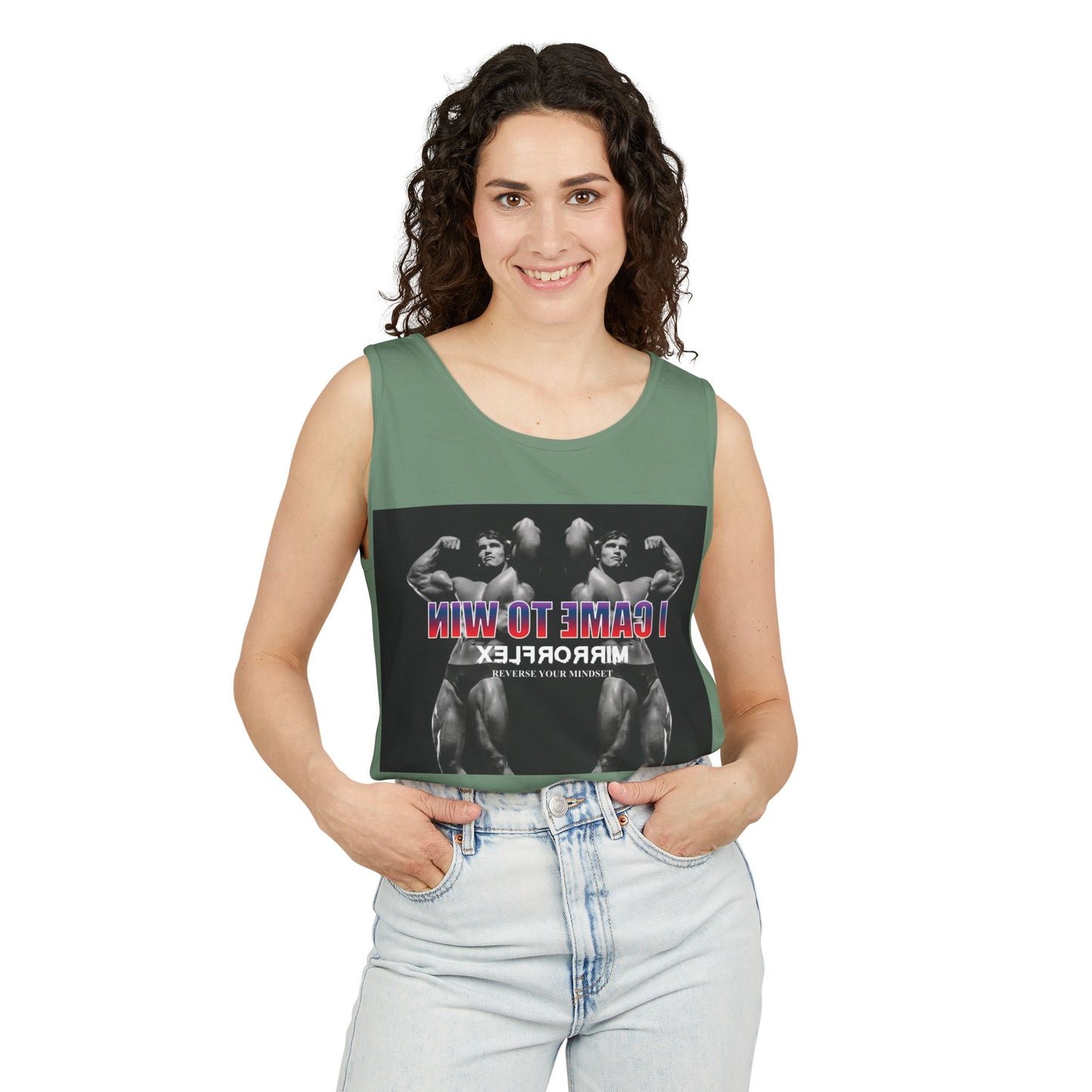 Unisex Garment-Dyed Tank Top - 'I Came to Win' Motivational Gym Wear