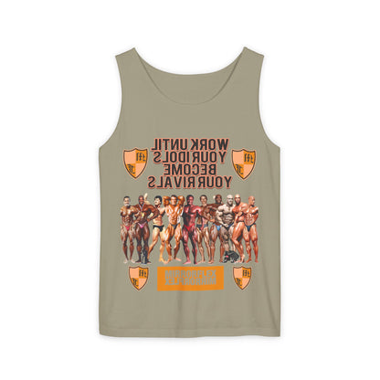 Motivational Fitness Tank Top - "Work Until Your Idols Become Your Rivals"