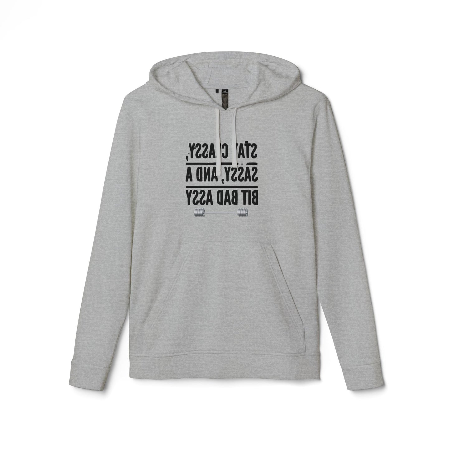 Adidas Unisex Fleece Hoodie - Motivational Fitness Sweatshirt with ‘Stay Classy’ Design