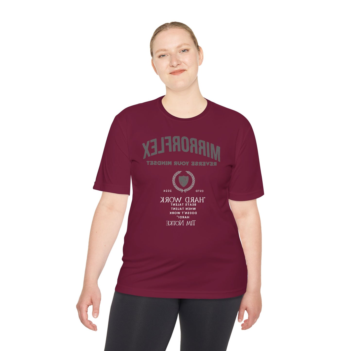 Motivational Unisex Moisture Wicking Tee - 'Reverse Your Mindset' Fitness Shirt