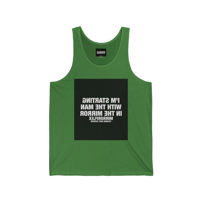Motivational Unisex Jersey Tank | Life Reflection Quote | Fitness & Casual Wear