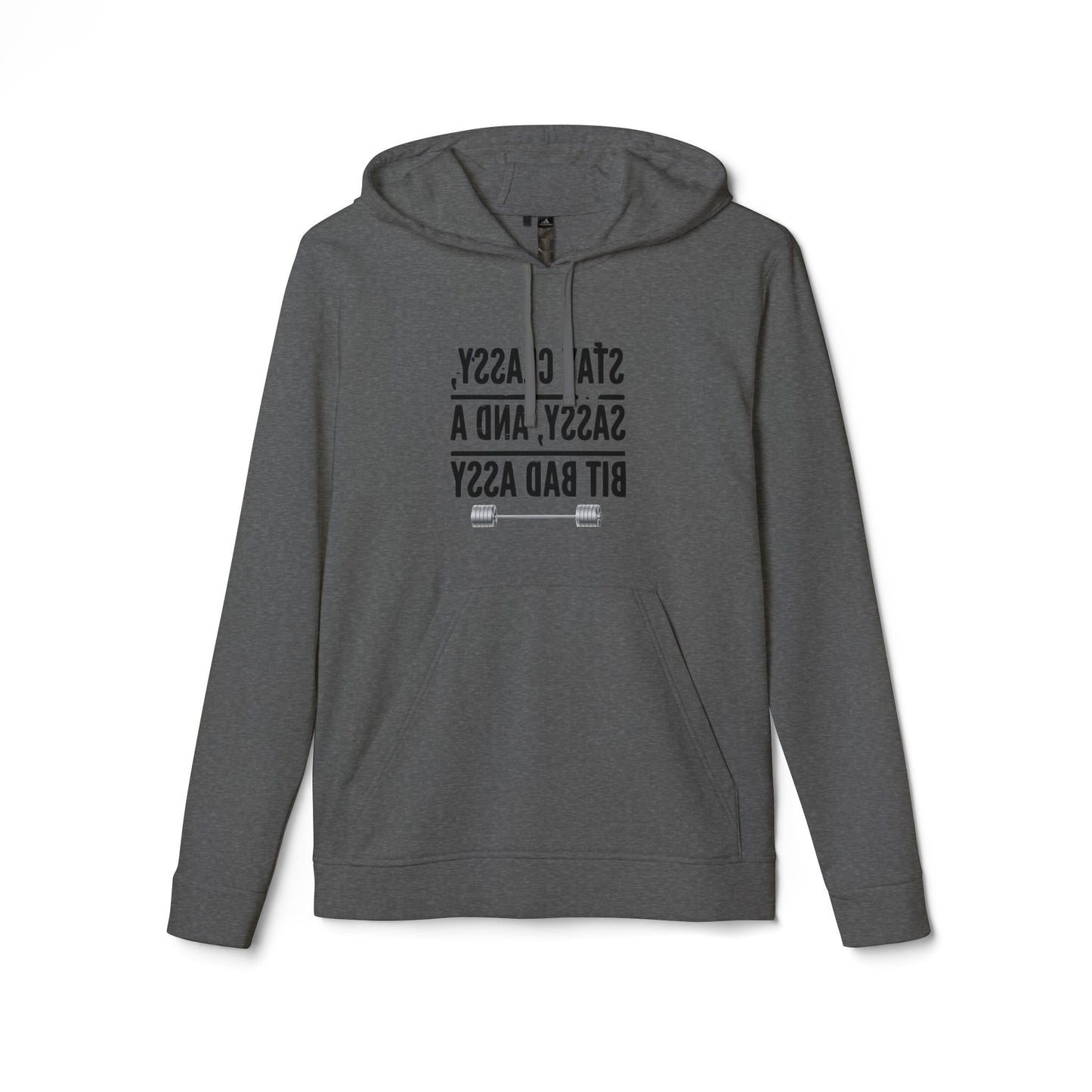 Adidas Unisex Fleece Hoodie - Motivational Fitness Sweatshirt with ‘Stay Classy’ Design