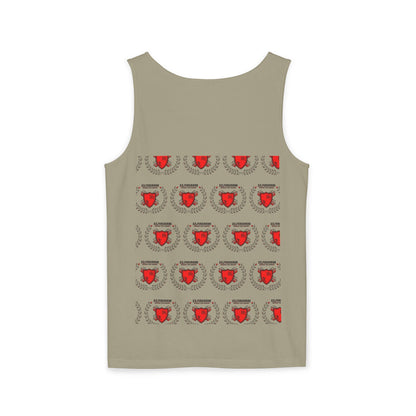 Unisex Garment-Dyed Tank Top - 'Light Weight Baby' Gym Shirt with Back Design