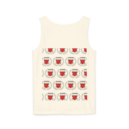 Unisex Garment-Dyed Tank Top - 'Light Weight Baby' Gym Shirt with Back Design