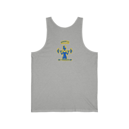 Motivational Unisex Jersey Tank - "Opportunities Don't Happen, Create Them!" & "Mirrorflex: Me Versus Me"