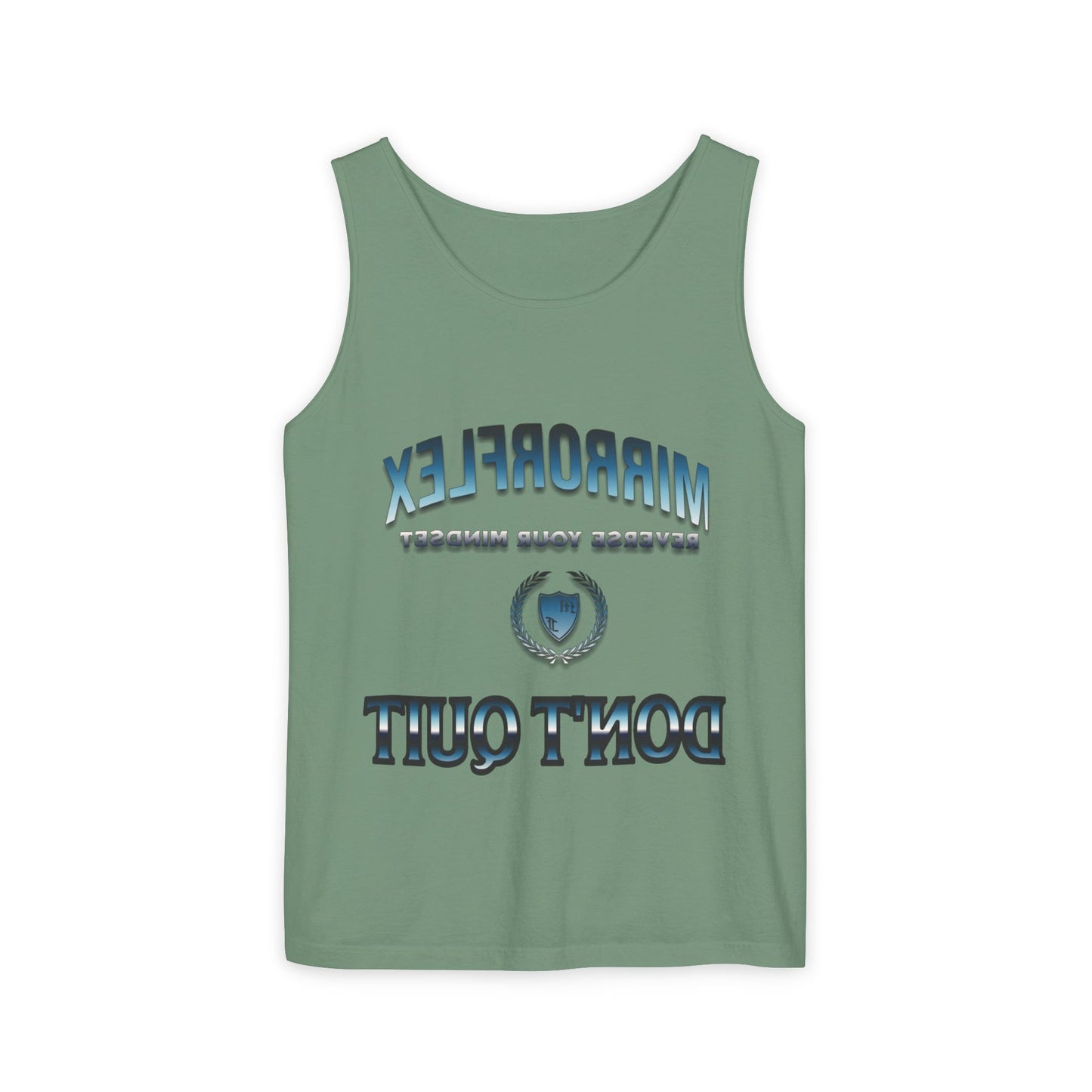 Unisex Garment-Dyed Tank Top - "Don't Quit" Motivational Shirt for Athletes & Casual Wear
