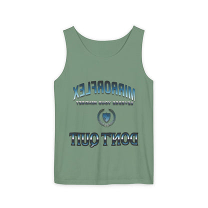 Unisex Garment-Dyed Tank Top - "Don't Quit" Motivational Shirt for Athletes & Casual Wear