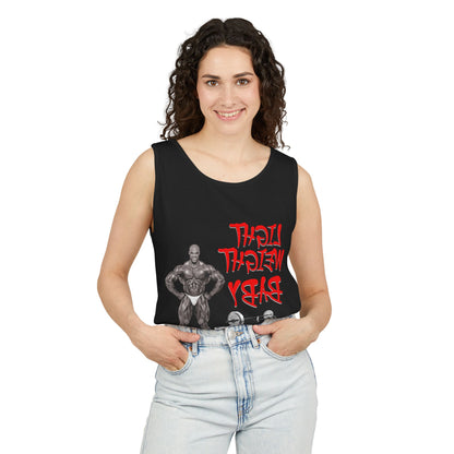 Unisex Garment-Dyed Tank Top - 'Light Weight Baby' Gym Shirt with Back Design