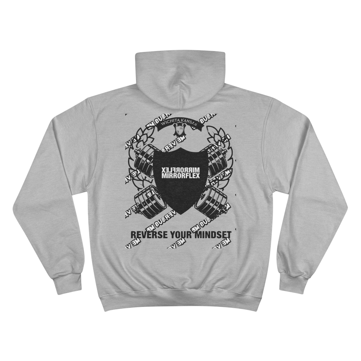 Motivational Champion Hoodie - Reverse Your Mindset, Fitness Inspiration, Gym Wear