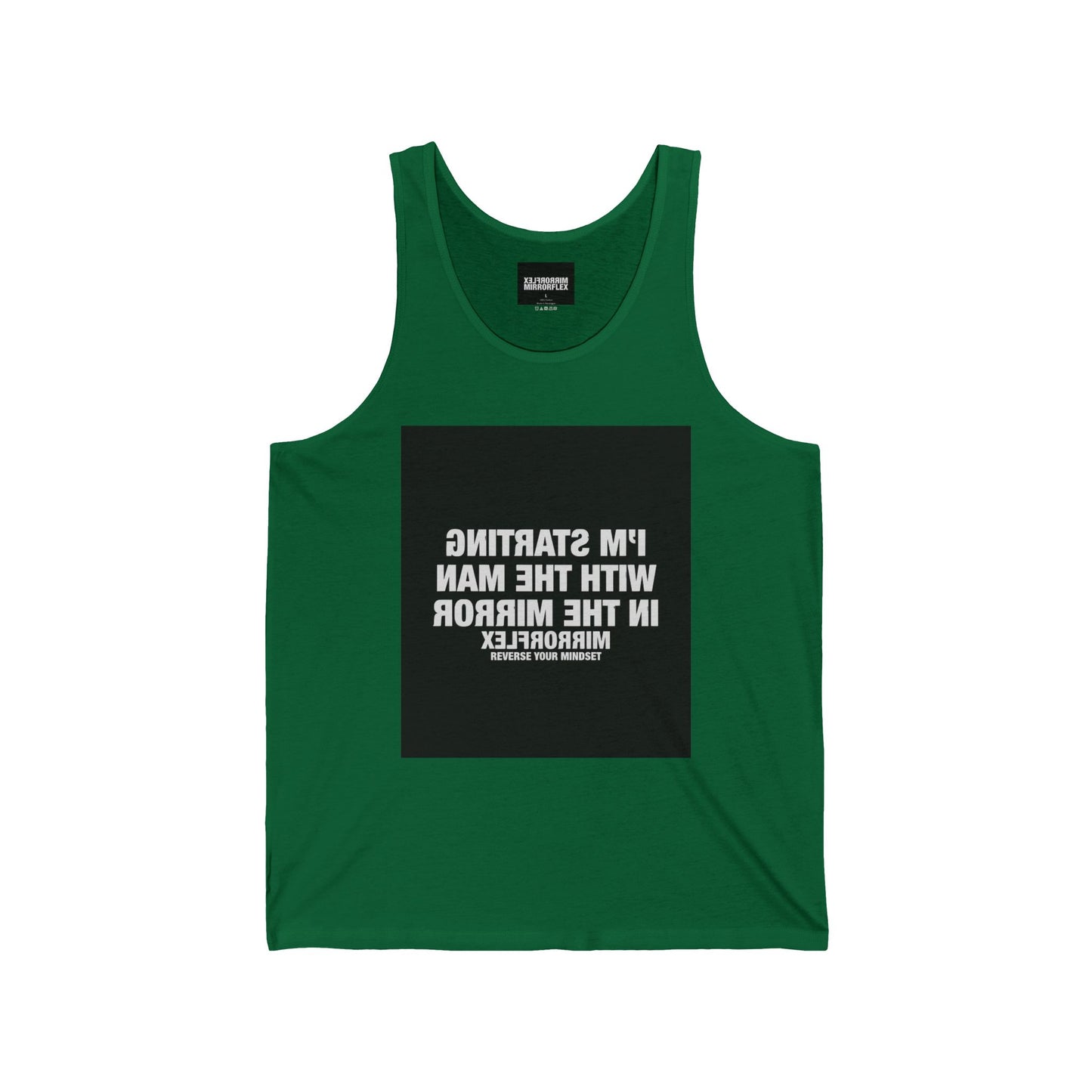 Motivational Unisex Jersey Tank | Life Reflection Quote | Fitness & Casual Wear