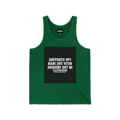 Motivational Unisex Jersey Tank | Life Reflection Quote | Fitness & Casual Wear