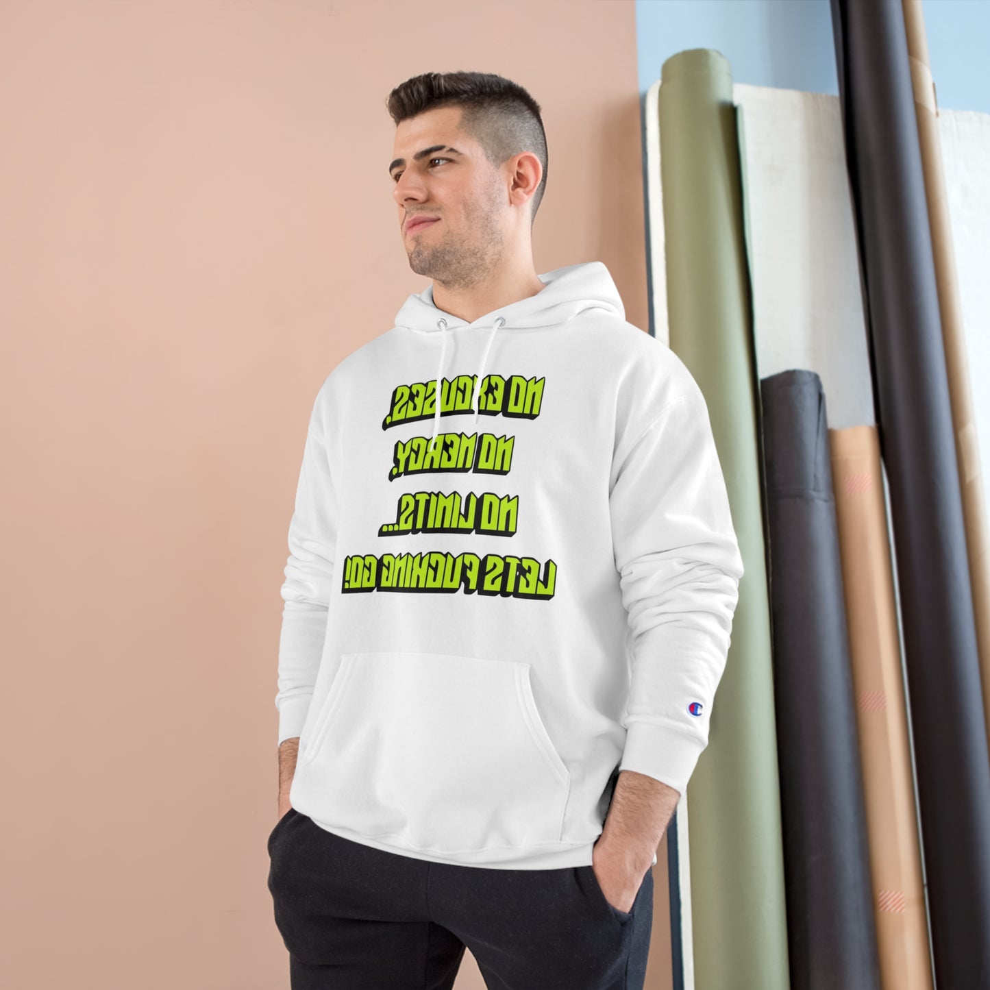 Motivational Champion Hoodie - No Excuses, No Mercy, No Limits!