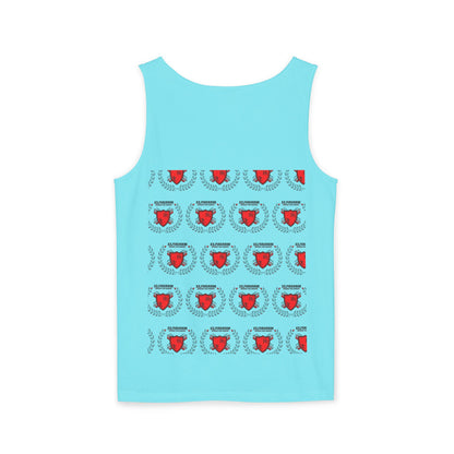Unisex Garment-Dyed Tank Top - 'Light Weight Baby' Gym Shirt with Back Design