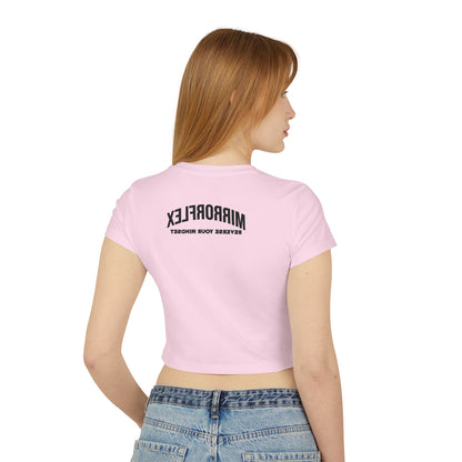 Motivational Women's Baby Tee - "Don't Wish For It" Fitness Shirt