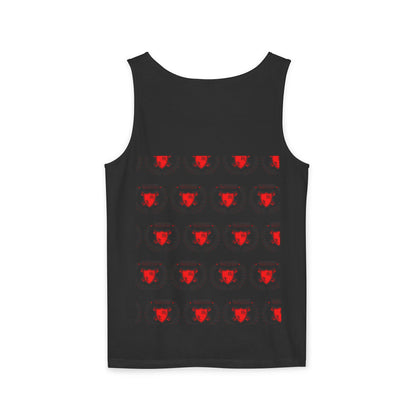 Unisex Garment-Dyed Tank Top - 'Light Weight Baby' Gym Shirt with Back Design