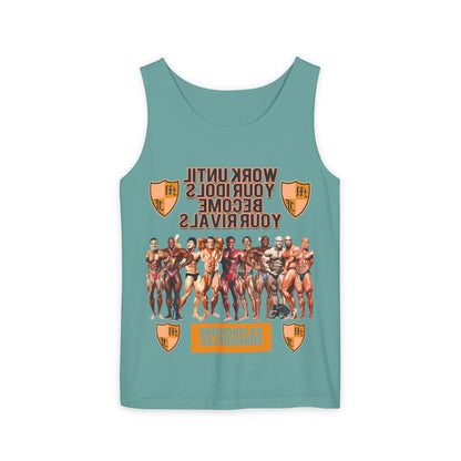 Motivational Fitness Tank Top - "Work Until Your Idols Become Your Rivals"