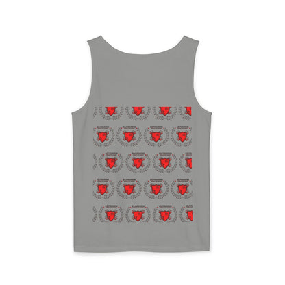 Unisex Garment-Dyed Tank Top - 'Light Weight Baby' Gym Shirt with Back Design