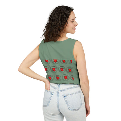 Unisex Garment-Dyed Tank Top - 'Light Weight Baby' Gym Shirt with Back Design