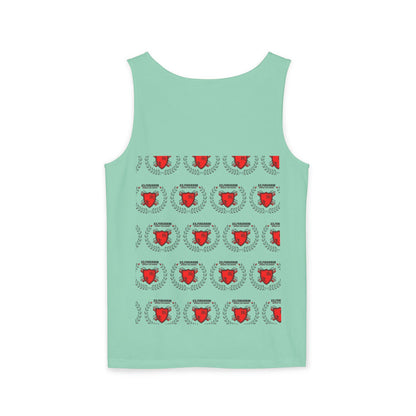 Unisex Garment-Dyed Tank Top - 'Light Weight Baby' Gym Shirt with Back Design