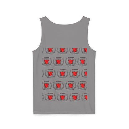 Unisex Garment-Dyed Tank Top - 'Light Weight Baby' Gym Shirt with Back Design