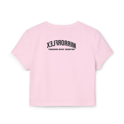 Motivational Women's Baby Tee - "Don't Wish For It" Fitness Shirt