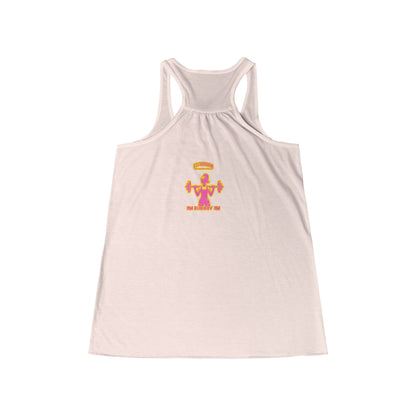Empowering Women's Flowy Racerback Tank - 'Ask a Woman' Fitness Motivational Tee