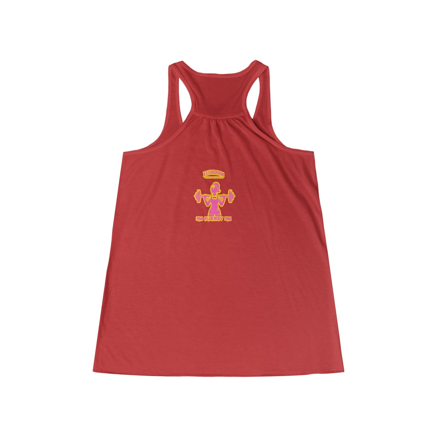 Empowering Women's Flowy Racerback Tank - 'Ask a Woman' Fitness Motivational Tee