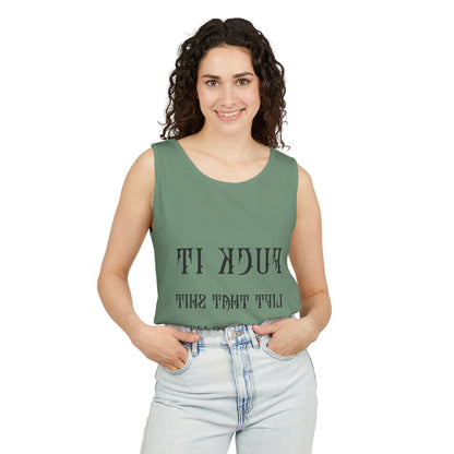 Unisex Garment-Dyed Tank Top - 'F*ck It, Lift That Sh*t' Motivational Workout Tee